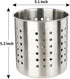Stainless Steel Utensil Holder Kitchen Holder Restaurant Cooking Utensil Holder for Forks Spatula, 5.3'' x 5.1" Round Utensil Organizer...