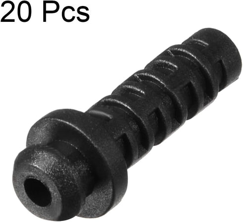 uxcell 20pcs 3mm Inner Dia PVC Strain Relief Cord Boot Protector Power Tool Hose Black...