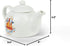 Original Cute Harry Potter Hogwarts Mini Porcelain 5oz Teapot Whimsical Colorful Castle Artwork Glossy White Glazed Ceramic Unique Thoughtful Magi...