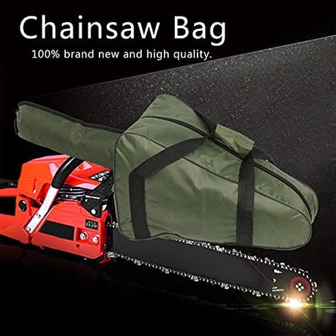 18 Inch Chainsaw Bag Chainsaw Carrying Case Storage Bag Heavy Duty Full Protection Waterproof Oxford Cloth Portable Bag for Lumberjack Red/Black/A...