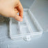 Yansanido 4 Pcs 15 Grids Clear 6.85 Inch x 3.85 Inch Adjustable Small Removable Clear Plastic Jewelry Organizer Divider Storage Box Jewelry Earrin...