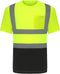 High Visibility Shirts Quick Dry Safety T Shirts with 4 Reflective Strips and Pocket Short Sleeve Mesh Hi Vis Construction Work Class 2 Shirt for ...