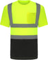 High Visibility Shirts Quick Dry Safety T Shirts with 4 Reflective Strips and Pocket Short Sleeve Mesh Hi Vis Construction Work Class 2 Shirt for ...