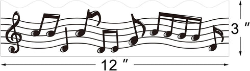 72 Feet Musical Notes Bulletin Board Borders Trim for Music Classroom Back to School Room Wall Decor Music Concert Party Decoration...