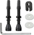 2pcs 44mm Presta Tubeless Valve Stem Aluminum Alloy Tubeless Valves with Presta Valve Core Remover Tool and Valve Stem Caps for Tubeless Tires Roa...