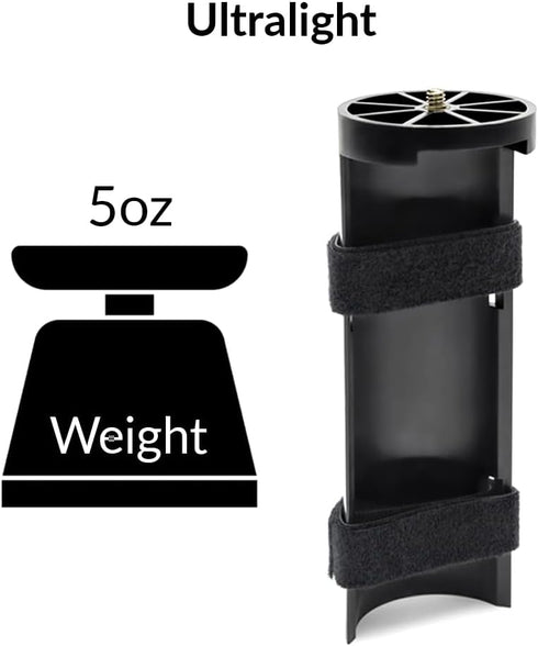 GoPod: Trekking Pole Camera Mount - Ultralight Monopod for Hiking Pole & Walking Stick for use with DSLR, Camera, Smartphone, Shooting, Binoculars...