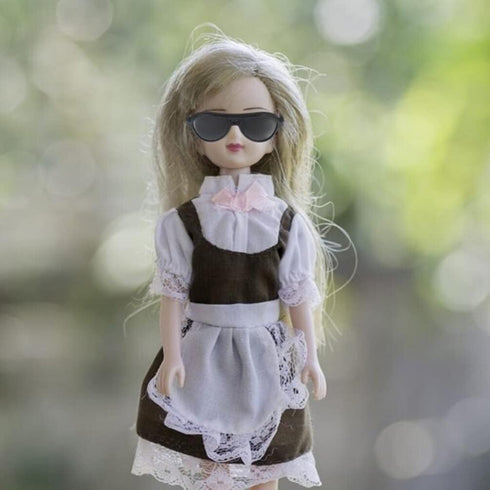 TOYANDONA 60pcs Doll Sunglasses, 4 Colors Dress Up Glasses Doll Eyeglasses Miniature Doll Sunglasses Mini Doll Glasses for Dollhouse Crafts Doll C...