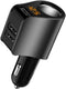 LIHAN Cigarette Lighter Socket Adapter, Car Charger fit for 12V/24V Outlet Plug Splitter with Multi USB Ports, Voltmeter Compatible for iPhone, Ga...