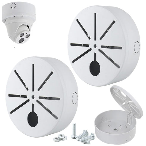 2 Pack Camera Junction Box,Universal Bullet Security Camera Mount Box, Bracket Hide Cable,Outdoor Camera Cover, Base Junction Box for CCTV Cameras...