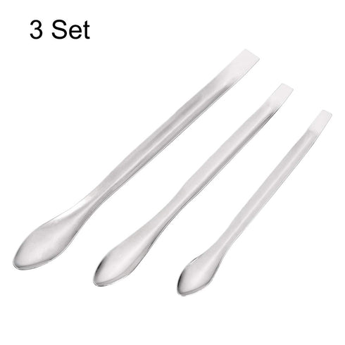uxcell Micro Scoop Stainless Steel Reagent Sampling Lab Spoon Spatulas for Laboratory 3in1 9Pcs...