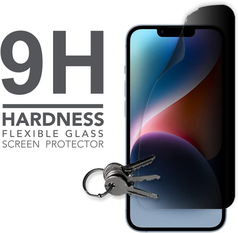 ARMOR Flexible Glass Screen Protector for iPhone 14, Privacy Guard with 9H...