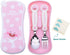 Kakao Friends - Easy Washing Clean 304 Stainless Steel Spoon & Fork (1.1 inch x 5.6 inch) with Wide Case Tableware Set for Kids, Pink (Little Apea...