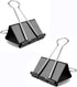 Medium Binder Clips 1 Inch, 48 Pack, Standard 25mm Clamps, Black, Capacity 0.47 Inch, Medium Clips, Medium Binder Paper Clips, Medium Size, Medium...