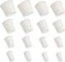 Medsuo16pcs Solid Rubber Stoppers, Laboratory Rubber Plug, Tapered Hole Bung for Pipe Tank Bottle Sealing, 8 Different Sizes (White)...