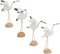 UKCOCO 4pcs Miniature Crane Statue Mini Ceramic Bird Figurine Fairy Garden Sculpture for Plant Pots Bonsai Micro Landscape Decoration...