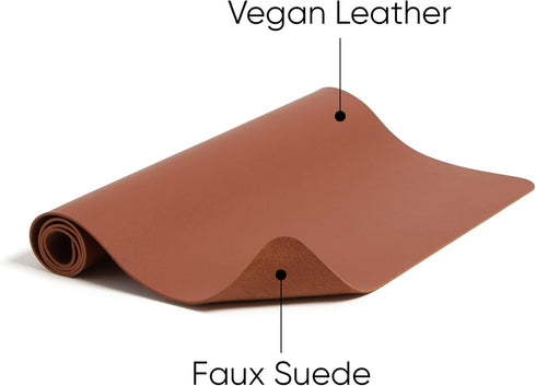Smead Desk Pad, Vegan Leather Desk Mat with Non-Slip Faux Suede Backing, Perfect Desk Organizer for Office Decor, 36” x 17” Large, Saddle (64827)...