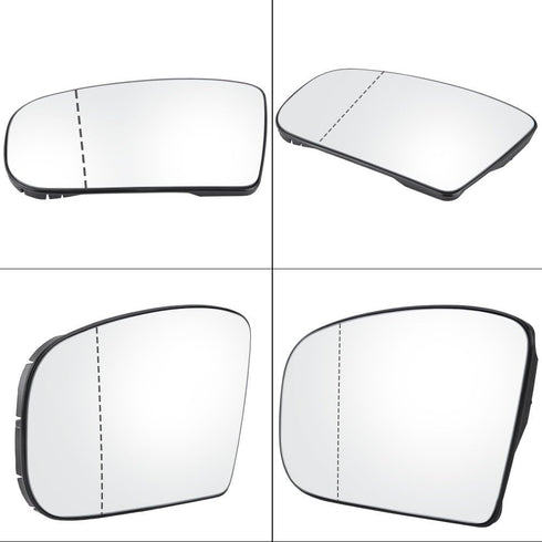 Side Wing Mirror Glass, 2208100121 Car Left Door Side Wing Mirror Glass Wide Angle for Mercedes W220 W215...