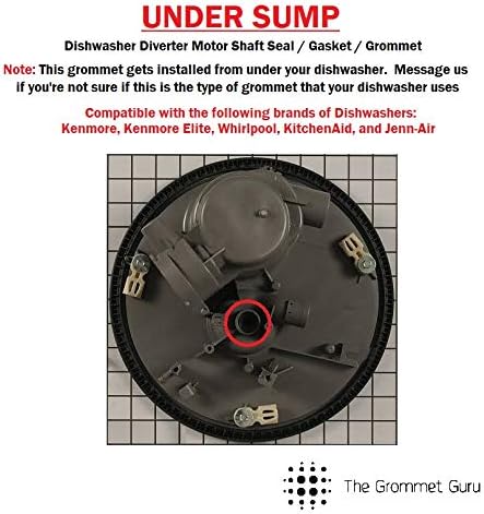 Dishwasher Diverter Motor Shaft Grommet for UNDER DISHWASHER and UNDER SUMP Application