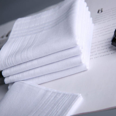 zy 12 Pack Pyrrhuline Handkerchiefs for Men,handkerchief,Mens Hankerchiefs,hankerchief cotton machine wash,Men's Handkerchiefs White Hankie Cotton...