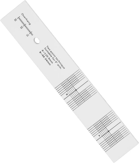 Hilitand Turntable Cartridge Alignment Protractor Tool, Acrylic LP Phono Turntable Cartridge Azimuth Ruler for Measuring & Balancing LP Record Pla...