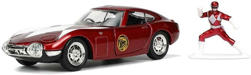 JADA TOYS, INC 1967 TOYOTA 2000GT W/RED RANGER NANO FIG 1/32 VEHICLE...