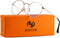 HJSTES Round Blue Light Glasses for Women Men Retro Circle Clear Lens Metal Frame Eyeglasses...