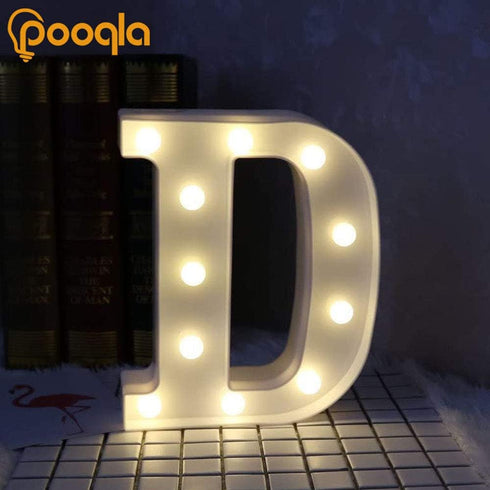 Pooqla LED Marquee Letter Lights Sign, Light Up Alphabet Letter for Home Party Wedding Decoration D...
