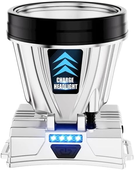 Super Bright Rechargeable High Power Headlamp, Led Rechargeable Headlamp, Waterproof Head Flashlight, 3 Modes for Outdoor Camping Hiking Running C...