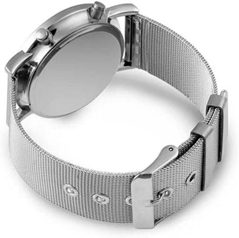 Men Cool Digital Watch Binary Time LED Display Waterproof with Stainless Steel Mesh Band Unique Creative Fashion Wristwatches...