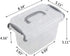 1.5 L Tiny Plastic Bins Boxes with Gray Handle, Mini Plastic Storage Box Organizer, 6-Pack...