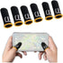 3 Pair Black Patterns Gaming Finger Sleeves Breathable Fingertips Gameler Sweatproof Games-Slip Thumb GR9l5 Gloves for Mobile Cell Phone Gaming Fi...