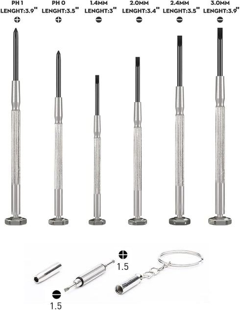 Eyeglass Repair Kit, PTSLKHN Sunglasses Repair Tool Kit with Eyeglass Screws, Precision Screwdriver Set, Tweezer and Nose Pads for Glasses and Wat...