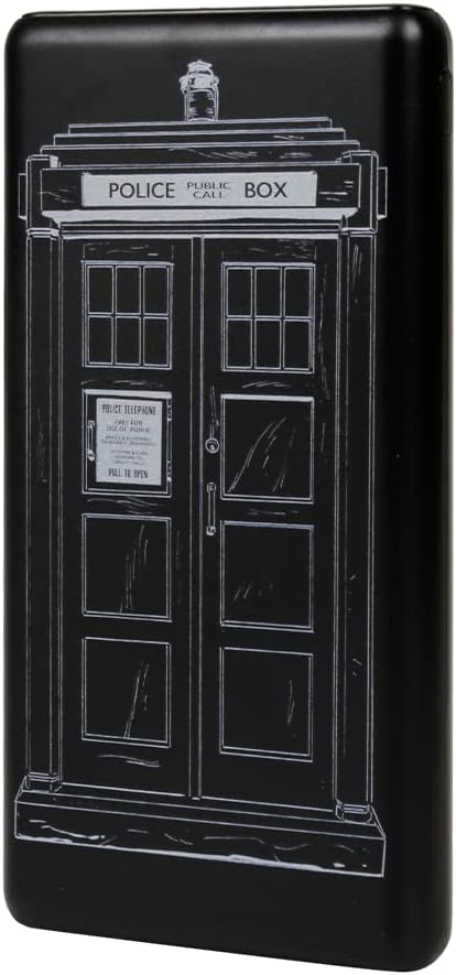 Doctor Who Phone Charger | Slim Pocket Sized 10,000mAh Power Bank with Tardis Design, 2 USB Outputs, 2.1A & 1A, Charges Two Devices, USB-A Chargin...