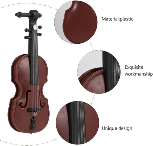 Zerodeko 8 Set of Mini Violin Miniature Musical Instruments Dollhouse Accessories Tiny Violin Model Desktop Decorations Party Favors for Kids Adul...