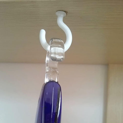 10Pcs White Screw-in Hanging Ceiling Hooks, Vinyl Coated Screw Hooks Screw-In Hooks for Hanging Plants Lights Mugs Heavy Duty Indoor Outdoor Use, ...