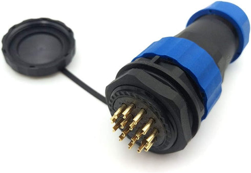 SD28 28MM IP68 16Pin Panel Mount Waterproof Wire Connector,Industrial Power Cable Connector (16-Pin, Panel Mount-Plug(male)&Socket(female))...