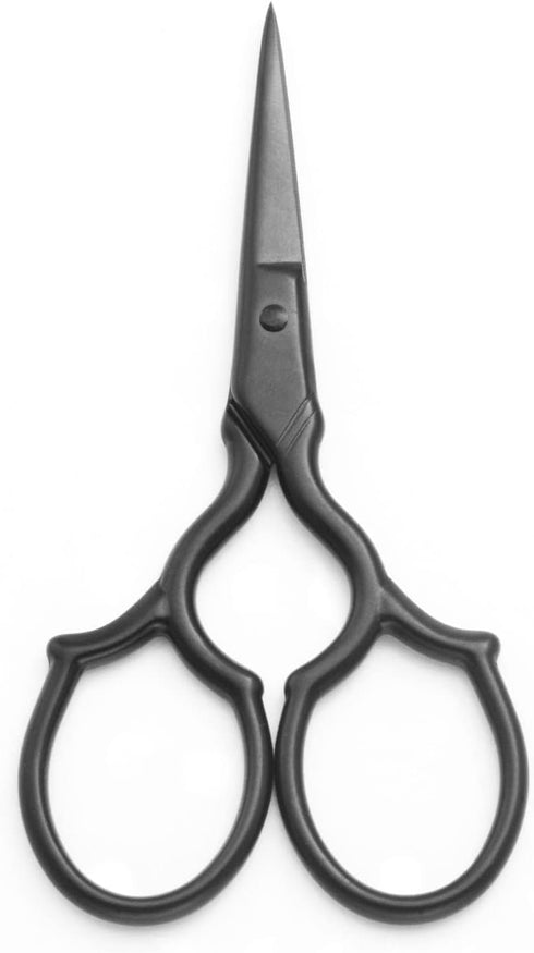 Embroidery Scissors - Stainless Steel Sharp Sewing Shears for DIY Craft, Art Work, Needlework, Cross Stitch (Black - 3.7 Inch)...