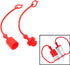 Hydraulic Coupler Dust Cap Plug Set 1/2 ISO-B,CEKER Hydraulic Dust Covers Male Female Quick Connects Fittings,Red Cap with Retention Ring Keeps Ca...