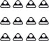 12Pcs 1" Triangle Buckle Adjuster D Ring for Strap purse bag hardware accessories...