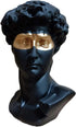 Taotenish Greek David Head Statue - Classic, Modern, Simple - Black Resin - 6" H x 6" W x 6" D - Home, Office Decor...