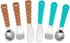 melii Toddler and Kid Feeding Spoon Fork & Knife Set, Stainless Steel – Bulldog, Cat, Shark, Bear– BPA Free, Dishwasher safe (Bear & Shark 6pc)...