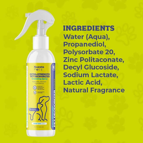 Pets Extra Strength Pet Deodorant & Odor Neutralizer | Naturally Derived Quick-Drying Deodorizer Spray for Dogs | Safe on Carpets & Furniture | Pe...