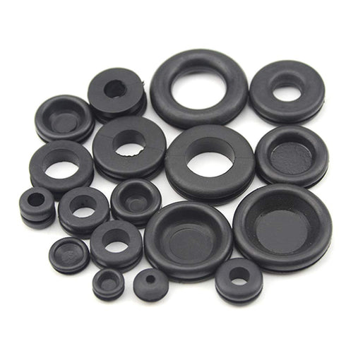 XINGYHENG 125Pcs 18 Sizes Rubber Grommets Eyelet Ring Gasket Repair Box Washer Seal Assortment Set for Plumbing Automotive General Repair...