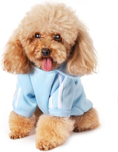 Dog Hoodie, Dog Clothes Sweater Dog Jumpsuit Fleece Sweatshirt Dog Outfit Dog Winter Clothes Cotton Puppy Hoodies for Small Medium Large Dogs Cats...