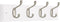 Liberty 129849 18-Inch Coat and Hat Hook Rail/Rack with 4 Heavy Duty Hooks, White and Satin Nickel...