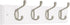 Liberty 129849 18-Inch Coat and Hat Hook Rail/Rack with 4 Heavy Duty Hooks, White and Satin Nickel...