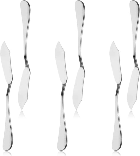 6pcs Stainless Steel Butter Knife, Cheese/Butter Spreaders, Breakfast Spreads Knives,Cheese and Condiments(Silver...