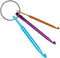 DPWOUM Crochet Hook Keychain Kit Mini Creative Keychains Zinc Alloy Key Chain DIY Crafts Knitting Needle Tools for Travel Outdoor 3/4/5mm Portable...
