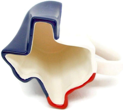 Red, White & Blue Texas Shaped Coffee Mug 12 Ounce...