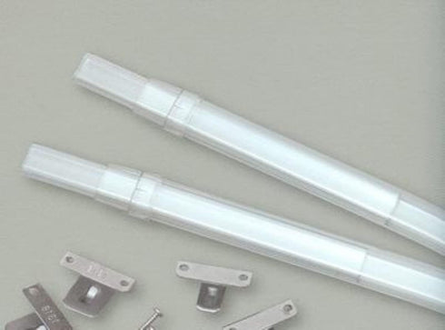 Graber Crystal Clear Sash Curtain Rod - 2 Rods per Package (11 1/2 to 20-Inch Adjustable Width, Clear)...